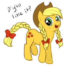 Rating: Safe Score: 0 Tags: applejack_(mlp) braided_hair clothing cutie_mark e621 earth_pony english_text equid equine female feral friendship_is_magic hair hasbro hat headgear headwear horse mammal my_little_pony plasters-ponies pony ponytail simple_background solo tail text white_background User: bunchy7s Rating: Safe Score: 0 Tags: applejack_(mlp) braided_hair clothing cutie_mark e621 earth_pony english_text equid equine female feral friendship_is_magic hair hasbro hat headgear headwear horse mammal my_little_pony plasters-ponies pony ponytail simple_background solo tail text white_background User: bunchy7s