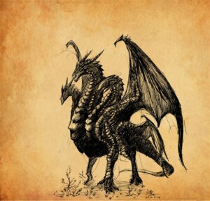Rating: Safe Score: 0 Tags: 2012 3_heads ambiguous_gender dragon e621 feral horn membrane_(anatomy) membranous_wings monochrome multi_head mythological_creature mythological_scalie mythology scalie solo source_request tail unknown_artist wings User: bunchy7s