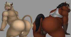 Rating: Explicit Score: 0 Tags: anthro anus backsack balls biceps big_butt bovid bovine bubble_butt butt butt_selection butt_size_difference cattle duo e621 equid equine genitals horse looking_at_viewer male male/male mammal muscular nude one_eye_closed pose raised_tail size_difference tail take_your_pick vamplust wink User: bunchy7s
