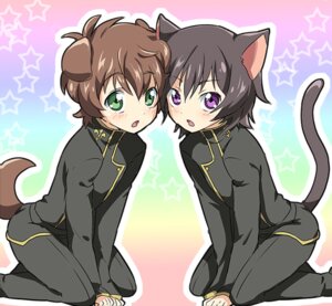 Rating: Safe Score: 0 Tags: animal_humanoid asian_clothing blush canid canid_humanoid canine canine_humanoid canis cat_humanoid cheek_to_cheek clothing code_geass crouching dog_humanoid domestic_dog duo e621 east_asian_clothing felid felid_humanoid feline feline_humanoid gakuran green_eyes humanoid japanese_clothing japanese_school_uniform kururugi_suzaku lelouch_lamperouge male mammal mammal_humanoid punchiki purple_eyes school_uniform symmetry tail uniform y2k_(graphic_design) young User: bunchy7s