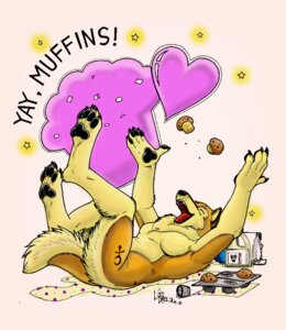 Rating: Safe Score: 0 Tags: anthro biped canid canine canis caption chest_tuft conditional_dnp e621 eyes_closed feet female food fur happy heart_symbol hindpaw loupgarou lying mammal muffin on_back pawpads paws soles solo tail toes tuft wolf User: bunchy7s