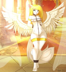 Rating: Explicit Score: 0 Tags: 2013 aimi anthro armlet biped blonde_hair blue_eyes bound breasts clipped_wings digital_media_(artwork) e621 feathered_wings feathers feet felid female fur genitals hair hi_res hindpaw inside long_hair looking_at_viewer mammal nipples nude open_mouth paws pink_nose shaded solo standing submissive submissive_female unknown_species vulva white_body white_feathers white_fur wide_hips wings User: bunchy7s