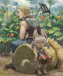 Rating: Safe Score: 0 Tags: 5:6 anthro basket blonde_hair blue_eyes container detailed detailed_background duo e621 farmer felid female food fruit grey_hair hair hay holding_object holding_tool human male mammal megunta plant rake rune_factory_3 sitting size_difference tail tail_tuft tomato tools toony tuft yellow_eyes young young_anthro young_female User: bunchy7s