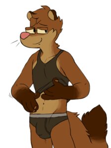 Rating: Questionable Score: 0 Tags: anthro black_briefs black_clothing black_shirt black_tank_top black_topwear black_underwear briefs brown_body brown_fur bulge clothed clothing clothing_lift e621 eyewear fingernails fur glasses long-tailed_weasel male mammal mustelid musteline nails pink_nose shirt shirt_lift simple_background smile solo tail tank_top topwear true_musteline underwear vasuki weasel whiskers white_background yellow_sclera User: bunchy7s