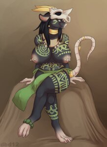 Rating: Explicit Score: 0 Tags: anthro beads big_breasts black_body black_fur black_hair bone breasts bulge detailed_bulge dizzy_by_design e621 fur gem genital_outline green_eyes gynomorph hair horn huge_breasts intersex jewelry looking_at_viewer mammal murid murine navel necklace nipple_piercing nipples penis_outline piercing rat rock rodent skull solo tail tattoo tribal User: bunchy7s