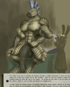 Rating: Explicit Score: 0 Tags: 4_arms anthro background_character big_penis e621 ear_piercing english_text equid equine expansion genital_expansion genitals half-erect hi_res huge_penis hyper hyper_genitalia hyper_penis male mammal medical mental_transformation multi_arm multi_limb muscular muscular_anthro muscular_male nipple_piercing nipples nude penis penis_expansion personality_change piercing science scientific_experiment slow_transformation solo stripes text transformation uniformvixen zebra User: bunchy7s