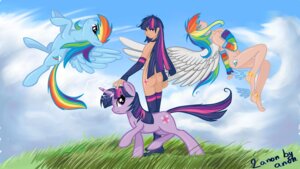 Rating: Questionable Score: 0 Tags: 16:9 blue_body blue_feathers blue_fur e621 equid equine feathered_wings feathers female feral fiarel friendship_is_magic fur group hair hasbro hi_res horn human long_hair mammal multicolored_hair multicolored_tail my_little_pony mythological_creature mythological_equine mythology nude pegasus pink_eyes purple_hair rainbow_dash_(mlp) rainbow_hair rainbow_tail short_hair square_crossover tail twilight_sparkle_(mlp) two_tone_hair unicorn widescreen wings User: bunchy7s