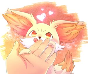 Rating: Safe Score: 0 Tags: ambiguous_gender canid canine dipstick_tail disembodied_hand duo e621 fennekin feral generation_6_pokemon human looking_at_viewer mammal markings nintendo orange_eyes papirunrun pokemon pokemon_(species) red_eyes simple_background tail tail_markings tongue tongue_out white_background User: bunchy7s