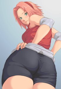 Rating: Questionable Score: 0 Tags: 1girls ass ass_focus bike_shorts blush breasts female female_only frown green_eyes hebameki human looking_at_viewer looking_back looking_down naruto naruto_(series) naruto_shippuden pink_hair rule34 sakura_haruno short_hair simple_background solo spats straight straight_hair User: bunchy7s