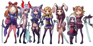 Rating: Questionable Score: 0 Tags: animal_ears blonde_hair blue_hair bunny_ear cat_ears copyright_request female fox_mask highres horns kansou_samehada kei_t_sr mask nekomimi panties pantyhose red_eyes rule34 slit_pupils sword thighhighs underwear weapon white_hair yellow_eyes User: bunchy7s