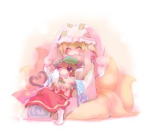 Rating: Safe Score: 0 Tags: 2_tails animal_humanoid blush canid canid_humanoid canine canine_humanoid cat_humanoid cat_tail chen_(touhou) clothing daww digital_media_(artwork) duo e621 ear_piercing eating felid felid_humanoid feline feline_humanoid female fluffy fluffy_tail food fox fox_humanoid fox_tail gesture handkerchief hat headgear headwear heart_symbol humanoid jewelry kerchief mammal mammal_humanoid multi_tail one_eye_closed piercing ran_yakumo tail tail_gesture tail_heart touhou usoneko wink young young_female young_humanoid User: bunchy7s