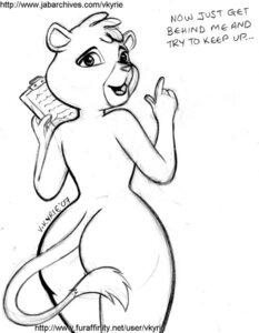 Rating: Safe Score: 0 Tags: 2007 4_fingers anthro big_butt biped butt clipboard dialogue e621 el_arca english_text facial_markings felid female fingers gesture greyscale guide_lines hand_gesture head_markings holding_clipboard holding_object kairel lion looking_at_viewer looking_back mammal markings monochrome muzzle_(marking) nude pantherine raised_finger raised_index_finger rear_view simple_background sketch snout snout_markings solo standing tail tail_tuft talking_to_viewer text tuft url vkyrie white_background wide_hips User: bunchy7s