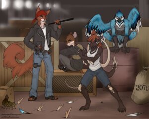 Rating: Safe Score: 0 Tags: 5:4 anthro avian cue_stick e621 female group koul male mammal mouse murid murine rodent sciurid tail tree_squirrel warehouse User: bunchy7s