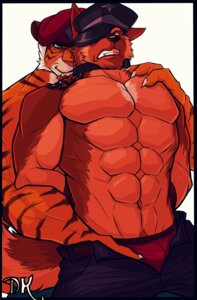 Rating: Questionable Score: 0 Tags: abs anthro anthro_on_anthro army belt beret biceps big_muscles black_body black_border black_fur blue_eyes border bottomwear brown_body brown_fur bulge bulge_grab canid canine canis chain claws clenched_teeth clothed clothing collar domestic_dog drks duo e621 fangs felid fur german_shepherd grope hand_on_shoulder hat headgear headwear herding_dog hi_res male male/male mammal markings muscular muscular_male officer orange_body orange_fur pantherine pants pastoral_dog pec_grab pecs police pose red_eyes scar simple_background stripes tail teeth tiger topless underwear User: bunchy7s