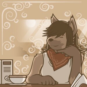 Rating: Safe Score: 0 Tags: 1:1 abstract_background anthro arm_support beverage brown_body brown_ears brown_fur brown_hair canid canine canis clothed clothing coffee container cup decaf decaf_(character) digital_media_(artwork) domestic_dog e621 female food fur german_shepherd greenendorf greening hair hair_over_eye herding_dog hot_drink kerchief leaning_on_elbow long_hair low_res mammal monochrome napkin neckerchief neckwear one_eye_obstructed pastoral_dog red_clothing red_kerchief red_neckerchief shirt slice_of_life solo tank_top topwear white_clothing white_shirt white_tank_top white_topwear User: bunchy7s
