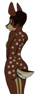 Rating: Questionable Score: 0 Tags: anthro arandomdog butt coy deer e621 female hair looking_at_viewer looking_back mammal misplaced_spigot rear_view short_hair simple_background solo white_background User: bunchy7s