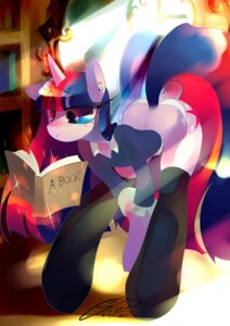 Rating: Safe Score: 0 Tags: 2012 anthro anthrofied bent_over book cloth clothing cutie_mark e621 equid equine female friendship_is_magic fur hair hasbro hi_res horn iopichio legwear long_hair mammal multicolored_hair my_little_pony mythological_creature mythological_equine mythology panties piercing purple_body purple_fur purple_hair solo stockings tail twilight_sparkle_(mlp) two_tone_hair underwear unicorn User: bunchy7s