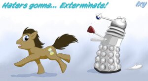 Rating: Safe Score: 0 Tags: blue_eyes british_broadcasting_corporation brown_body brown_fur brown_hair brown_mane cutie_mark dalek doctor_who doctor_whooves_(mlp) e621 earth_pony english_text equid equine exterminate feral friendship_is_magic fur hair hasbro hi_res horse male mammal mane my_little_pony pony quadruped simple_background solo tail text toony unknown_artist User: bunchy7s