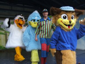 Rating: Safe Score: 0 Tags: 4:3 anatid anseriform anthro avian beak bird bonbon_land clothing costume domestic_cat duck e621 felid feline felis fursuit grandfathered_content group gull human lari larid male mammal photography_(artwork) real source_request unknown_artist User: bunchy7s