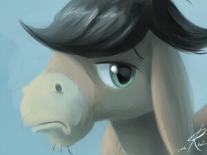Rating: Safe Score: 0 Tags: 2012 4:3 asinus black_hair blue_background cranky_doodle_donkey_(mlp) donkey e621 equid equine feral friendship_is_magic frown green_eyes hair hasbro hay headshot_portrait male mammal my_little_pony portrait raikoh-illust simple_background solo User: bunchy7s