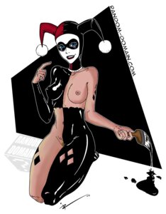 Rating: Explicit Score: 0 Tags: 00s 1girls 2000s 2009 alternate_version_available areolae artist_signature batman_(series) big_breasts blue_eyes bodypaint breasts color colored dc dc_comics erect_nipples female female_only harley_quinn harley_quinn_(classic) izra large_breasts nipples nude on_knees paintbrush painted_body painted_clothes pubic_hair pussy rule34 solo tagme User: bunchy7s