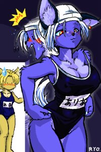 Rating: Questionable Score: 0 Tags: 2:3 al_(ryou) anthro aria_(ryou) big_breasts blush breasts canid canine canis caught_in_the_act clothed clothing digital_media_(artwork) duo e621 female mammal oekaki one-piece_swimsuit ryou school_swimsuit sport_swimsuit swimwear walk-in wolf User: bunchy7s