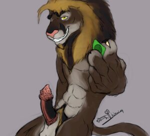 Rating: Explicit Score: 0 Tags: animal_genitalia anthro balls body_hair brown_body brown_fur condom e621 erection felid fur genitals happy_trail holding_condom holding_object lion male mammal money nude orthan pantherine penile_spines penis sexual_barrier_device sheath smile solo tail unused_condom wrapped_condom yellow_eyes User: bunchy7s