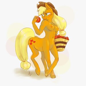 Rating: Questionable Score: 0 Tags: 1:1 2013 alternate_species apple applejack_(mlp) blonde_hair breasts bucket clothing container cutie_mark e621 earth_pony equid equid_taur equine equine_taur female food friendship_is_magic fruit green_eyes hair hasbro hat headgear headwear horse horse_taur lizombie mammal mammal_taur my_little_pony nipples plant pony pony_taur quadruped same-species_taur smile solo tail taur taurified User: bunchy7s