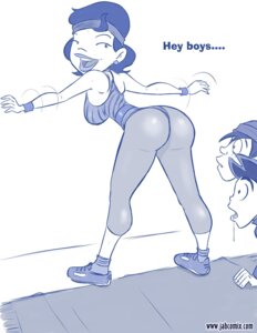 Rating: Explicit Score: 0 Tags: 1girls 2boys age_difference american_dragon:_jake_long arthur_spudinski ass breasts clothed disney disney_channel female headband implied_incest incest jab jab_comix jake_long leotard lipstick looking_back male medium_breasts milf monochrome mother_and_son older_female rule34 sportswear susan_long younger_male User: bunchy7s