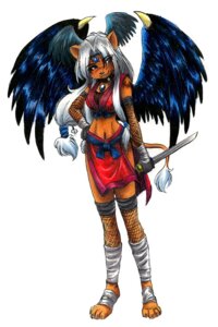 Rating: Safe Score: 0 Tags: 4_toes abluedeer anthro bandage blade blush claws clothing collar e621 feathered_wings feathers feet felid female fishnet_clothing grey_hair hair head_wings hi_res kemono long_hair mammal simple_background slim solo star tail toes traditional_media_(artwork) unusual_wing_placement white_background wings User: bunchy7s