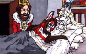 Rating: Questionable Score: 0 Tags: anthro anthro_on_anthro beard bed bedroom blonde_hair brown_hair burger_king canid canine crown cuddling door e621 facial_hair female fenrir_lunaris fox furniture green_eyes group hair headgear human inara_(thellos) inside king male male/female mammal mustache on_bed pillow red_eyes royalty ryujin_hiryo tail the_burger_king under_covers what where_is_your_god_now User: bunchy7s