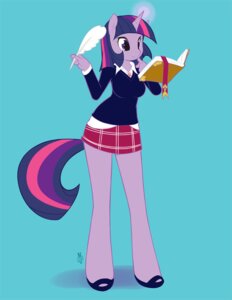 Rating: Safe Score: 0 Tags: 2011 anthro anthrofied arms_bent biped book bottomwear clothed clothing e621 equid equine female friendship_is_magic fur glowing hair hasbro holding_object holding_quill holding_writing_utensil horn horn_magic levitating_object long_hair looking_at_book looking_at_object loose_feather magic mammal miu multicolored_hair my_little_pony mythological_creature mythological_equine mythology open_book pink_hair purple_body purple_eyes purple_fur purple_hair quill shirt short_hair simple_background skirt solo standing straight_legs tail topwear twilight_sparkle_(mlp) two_tone_hair unicorn writing_utensil User: bunchy7s