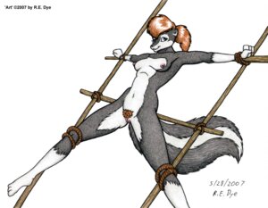 Rating: Explicit Score: 0 Tags: anthro bdsm bondage bound breasts e621 female genitals mammal mephitid nipples portrait pubes r.e._dye skunk smile solo submissive submissive_female tail three-quarter_portrait traditional_media_(artwork) vulva User: bunchy7s
