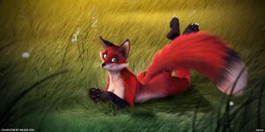 Rating: Questionable Score: 0 Tags: 2:1 3d_(artwork) anthro biped black_pawpads butt canid canine cheek_tuft claws clothed clothing detailed_background digital_media_(artwork) e621 english_text facial_tuft female fluffy fluffy_tail fox fur gloves_(marking) grass hi_res looking_at_viewer lying mammal markings nature nude on_front outside pawpads paws plant red_body red_fur scarlet_darkpaw smile solo tail text tuft whiskers yellow_eyes zorryn User: bunchy7s