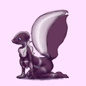 Rating: Questionable Score: 0 Tags: 1:1 all_fours anthro blue_eyes breasts e621 female freeflyspecter hi_res mammal mephitid nipples nude side_view skunk solo tail User: bunchy7s