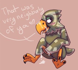 Rating: Explicit Score: 0 Tags: 2013 accipitrid accipitriform animal_crossing anthro avery_(animal_crossing) avian beak bird black-chested_buzzard-eagle blush bodily_fluids cum cum_on_face dialogue e621 eagle english_text erection feathers genital_fluids genitals green_body green_feathers isil male nintendo nude penis solo tapering_penis text User: bunchy7s