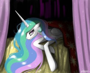 Rating: Safe Score: 0 Tags: bed detailed detailed_background e621 equid equine feathered_wings feathers female feral friendship_is_magic furniture hair hasbro horn inside john_joseco mammal multicolored_hair my_little_pony mythological_creature mythological_equine mythology on_bed pink_eyes princess_celestia_(mlp) rainbow_hair solo tired toony white_body white_feathers winged_unicorn wings User: bunchy7s