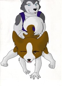 Rating: Explicit Score: 0 Tags: all_fours anthro canid canine canis doggystyle domestic_dog duo e621 female from_behind_position front_view male male/female mammal sex simple_background sirboss tail white_background User: bunchy7s