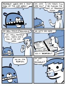 Rating: Safe Score: 0 Tags: 2011 ambiguous_gender beak bear beartato comic dialogue duo e621 english_text human humor male mammal nedroid speech_bubble text toony User: bunchy7s