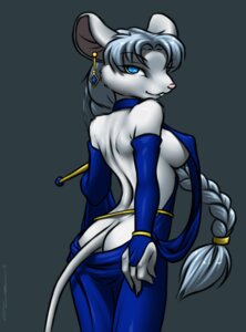 Rating: Questionable Score: 0 Tags: 4_fingers anthro armwear backless_clothing backless_dress bare_back bare_shoulders biped blue_clothing blue_dress blue_eyes bracelet braided_hair breasts bridal_gauntlets buckteeth butt butt_cleavage butt_pose cheek_tuft clothed clothing diamond_(furball) diamond_(gem) dress e621 ear_piercing elbow_gloves facial_tuft female fingers fur furball gem gloves grey_background grey_hair hair half-closed_eyes handwear jewelry long_hair looking_at_viewer looking_back mammal mouse murid murine narrowed_eyes nipple_outline no_bra no_underwear open-butt_dress oversized_clothing piercing pink_nose portrait pose rear_view rodent side_boob sideless_clothing sideless_dress simple_background skimpy smile solo standing tail teeth three-quarter_portrait tuft white_body white_fur User: bunchy7s