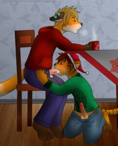 Rating: Explicit Score: 0 Tags: 3_toes 5_fingers anthro balls barefoot beverage black_nose blonde_hair blue_body blue_fur blush bodily_fluids bottomwear brown_body brown_fur brown_hair brown_nose button_(fastener) canid canine chair christmas clothed clothing container countershading cum cum_in_mouth cum_inside cum_on_face cum_on_penis cup detailed_background digital_media_(artwork) duo e621 ear_piercing erection eyes_closed feet felid fellatio fingers food fox fur furniture gabe_(mytigertail) genital_fluids genitals glistening grasp hair hat headgear headwear holding_container holding_cup holding_object holidays inside kitchen kneeling lan_(zeta-haru) male male/male male_penetrated male_penetrating male_penetrating_male mammal mytigertail narrowed_eyes on_ground open_bottomwear open_clothing open_mouth open_pants oral oral_penetration orange_body orange_eyes orange_fur orgasm pantherine pants partially_clothed penetration penile penis penis_poking_out piercing pink_penis plant raised_arm sex shadow shirt short_hair sitting squint sweater table tan_body tan_fur tiger toes topwear tree under_table wood yellow_eyes User: bunchy7s