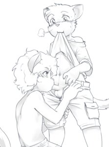 Rating: Explicit Score: 0 Tags: ambiguous_gender anthro anthro_on_anthro balls black_and_white bodily_fluids clothed clothing clothing_lift duo e621 erection fellatio genitals male male/ambiguous monochrome oral oral_penetration penetration penile penis sex shirt shirt_lift shota simple_background standing sweat tail topless topwear unknown_artist white_background young young_anthro User: bunchy7s