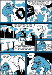 Rating: Safe Score: 0 Tags: 2009 anthro base_three_layout blockage_(layout) blue_theme breathing_noises canid canine canis comic cool_colors dana_simpson dialogue digital_media_(artwork) domestic_dog duo e621 english_text eyewear female glasses horizontal_blockage inner_monologue mammal mental_pictographics number onomatopoeia ordering_beverage pictographics raine_(rainedog) rainedog sigh six_frame_image sound_effects speech_bubble talking_to_another talking_to_viewer text thinking thought_bubble unit User: bunchy7s