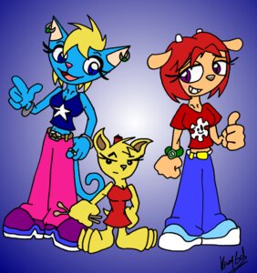 Rating: Safe Score: 0 Tags: anthro band bovid breasts caprine cleavage clothed clothing crop_top domestic_cat e621 felid feline felis female group katy_kat krazygal lammy_lamb ma-san mammal midriff mouse murid murine navel parappa_the_rapper rodent sheep shirt sony_corporation sony_interactive_entertainment tail topwear um_jammer_lammy User: bunchy7s