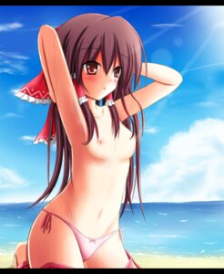 Rating: Explicit Score: 0 Tags: 1girls 5:6 armpits arms_up bikini bikini_bottom blush bow breasts brown_eyes brown_hair casual_topless female female_only flat_chest hair_ribbon hairbow hands_behind_head human long_hair nipples paheal public_topless red_eyes reimu_hakurei ribbon rule34 side-tie_bikini small_nipples solo swimsuit topless touhou uncensored uncensored_breasts yuzin User: bunchy7s