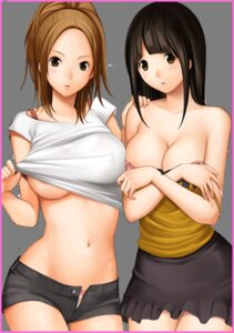 Rating: Questionable Score: 0 Tags: 2girls areolae azuki_miho bakuman bare_shoulders black_hair blonde_hair blush bra breast_hold breasts brown_eyes brown_hair cleavage covering covering_breasts female female_only fukurokouji hand_on_shoulder large_breasts lingerie long_hair lowres midriff miyoshi_kaya multiple_females multiple_girls navel open_fly open_mouth pointy_chin rule34 shirt_lift short_shorts shorts skirt unbuttoned underboob underwear undressing unzipped User: bunchy7s