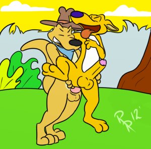 Rating: Explicit Score: 0 Tags: anal anal_penetration anthro balls canid canine canis clothing cloud digeri_dingo dingo duo e621 erection flat_colors genitals hat headgear headwear humanoid_genitalia humanoid_penis macropod male male/male male_penetrated male_penetrating male_penetrating_male mammal marsupial mr._thickley open_mouth open_smile outside penetration penis rotten_robbie sex signature sky smile tail taz-mania tongue tongue_out wallaby warner_brothers User: bunchy7s
