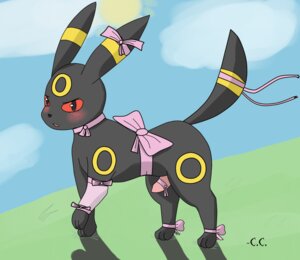 Rating: Explicit Score: 0 Tags: 2011 black_body black_fur blush ceilingcat clothed clothing cloud crossdressing e621 eeveelution erection femboy feral fur generation_2_pokemon genitals male markings nintendo outside penis pokemon pokemon_(species) red_eyes ribbons sky solo umbreon yellow_markings User: bunchy7s