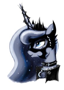 Rating: Safe Score: 0 Tags: 2012 blue_hair bust_portrait collar crown dobromyslov e621 equid equine female feral friendship_is_magic hair hasbro headgear horn leather long_hair mammal mask multicolored_hair my_little_pony mythological_creature mythological_equine mythology portrait princess_luna_(mlp) royalty smile solo unicorn User: bunchy7s