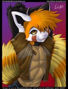 Rating: Safe Score: 0 Tags: :3 adolescent ailurid anthro artist_name black_body black_fur bracelet brown_eyes character_name clothed clothing copyright_name digital_media_(artwork) e621 eldiman evan_(peritian) eyelashes fluffy fluffy_tail fur fur_markings gradient_background hair hair_over_eye hands_behind_head jacket jewelry looking_at_viewer male mammal markings multicolored_body multicolored_fur one_eye_obstructed open_mouth open_smile orange_body orange_fur orange_hair orange_tail pink_nose pinup pose purple_background red_background red_body red_fur red_markings red_panda shirt simple_background smile solo striped_body striped_fur striped_markings striped_tail stripes tail tail_markings text tight_clothing tight_shirt tight_topwear tongue topwear url vest white_body white_face white_fur yellow_body yellow_fur yellow_tail young young_anthro young_male zipper User: bunchy7s